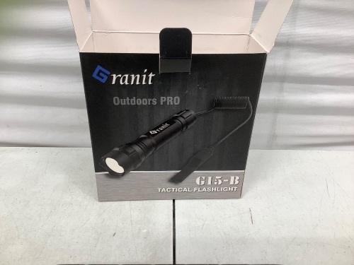 Granit G15-B Tactical Flashlight, No Batteries, Untested, E-Comm Return - Lot 413