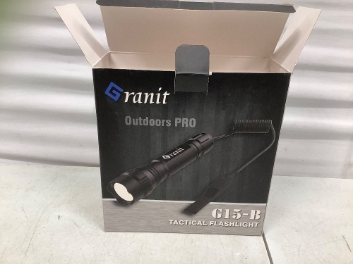 Granit G15-B Tactical Flashlight, No Batteries, Untested, E-Comm Return - Lot 419