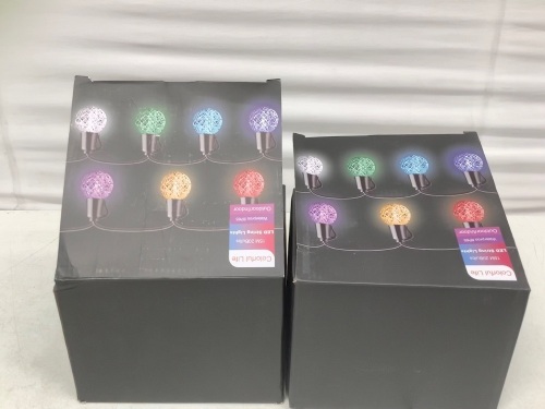 Lot of (2) LED Indoor/Outdoor String Lights, Untested, Appears New - Lot 455