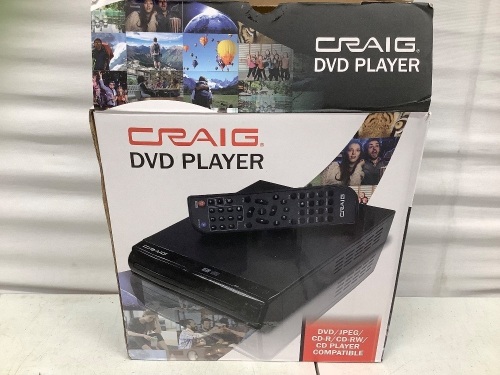 Craig DVD Player, Untested, Appears New - Lot 465