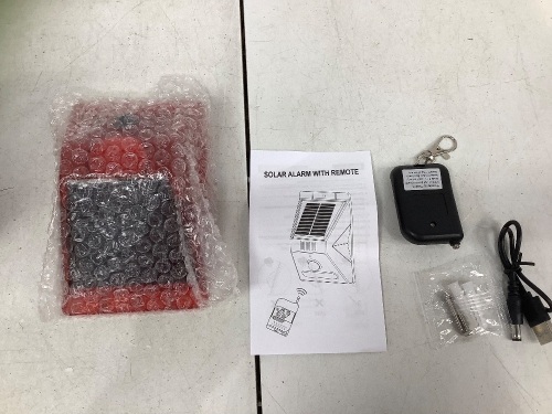 Solar Alarm Lamp w/ Remote - Lot 613