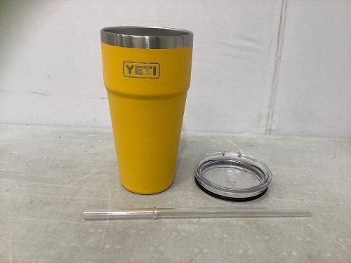 Insulated Rambler Drinking Cup w/ Straw - Lot 394