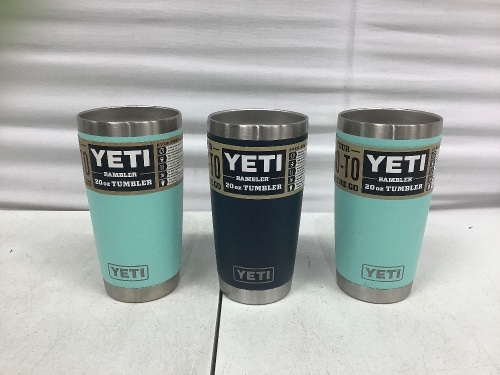 Lot of (3) Insulated Rambler Tumblers - No Lids - Lot 224