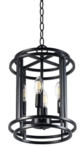 Flush Mount Ceiling Light,Adjustable Chain Wrought Iron Metal Geometric Hanging Light, Appears New - Lot 277