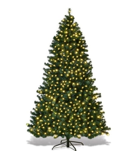 7 ft. Pre-Lit PVC Hinged Artificial Christmas Tree with 300 LED Lights, Appears New - Lot 165