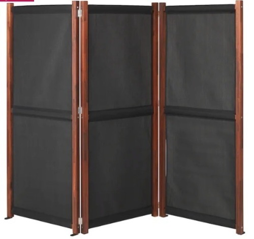 Privacy screen, outdoor, black/brown stained, Appears New - Lot 321