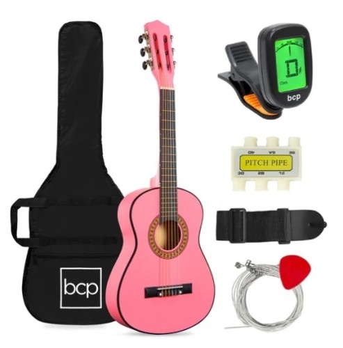 Kids Acoustic Guitar Beginner Starter Kit with Carrying Case - 30in, Appears New - Lot 163