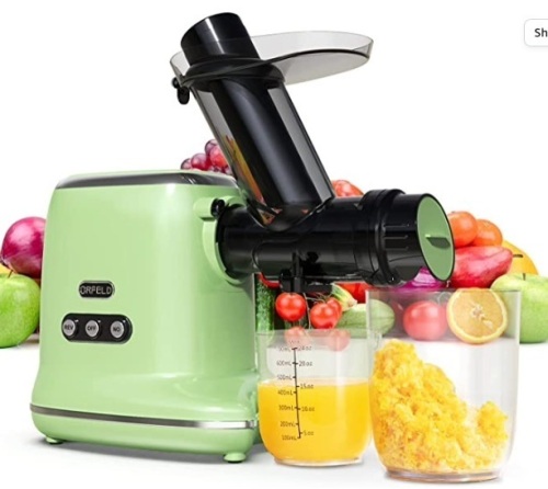 ORFELD Cold Press Juicer with 90% Juice Yield & Purest Juice, Appears New - Lot 143