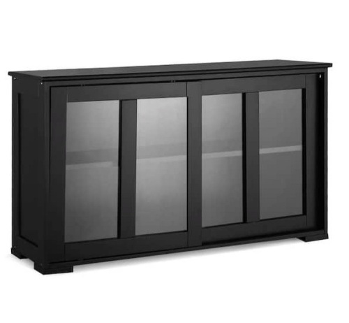 1-Piece Black Storage Cabinet Sideboard Buffet, Appears New, Retail $213.19 - Lot 122