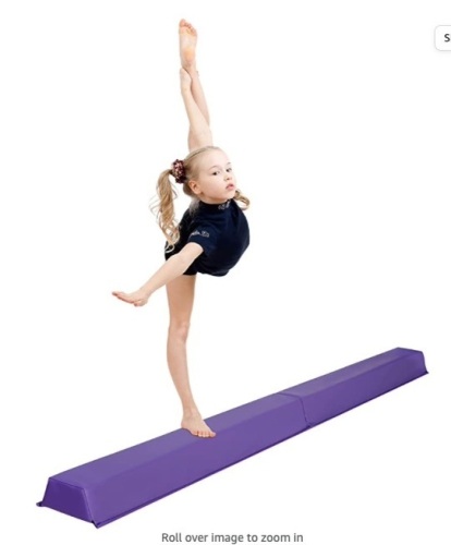 Folding Gymnastics Beam Extra Firm Foam Anti-Slip Bottom, Appears New - Lot 132