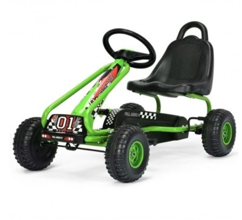 4 Wheel Pedal Powered Ride On With Adjustable Seat-Green, Appears New - Lot 241