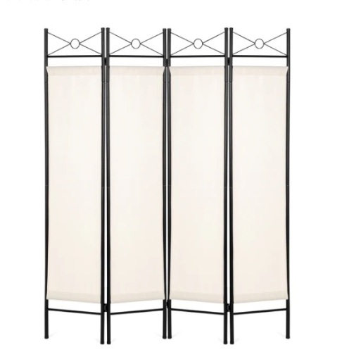 4-Panel Folding Privacy Screen Room Divider Decoration Accent, 6ft, Appears New - Lot 192