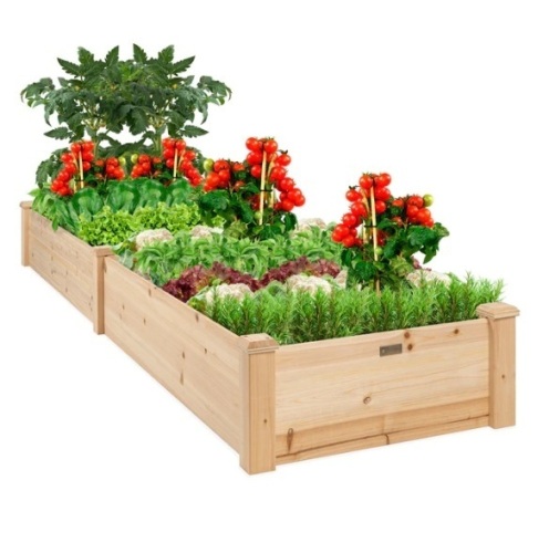8x2ft Wooden Raised Garden Bed Planter for Garden, Lawn, Yard, Appears New - Lot 185
