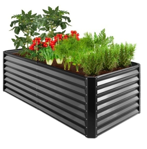 Outdoor Metal Raised Garden Bed for Vegetables, Flowers, Herbs - 6x3x2ft, Appears New - Lot 288