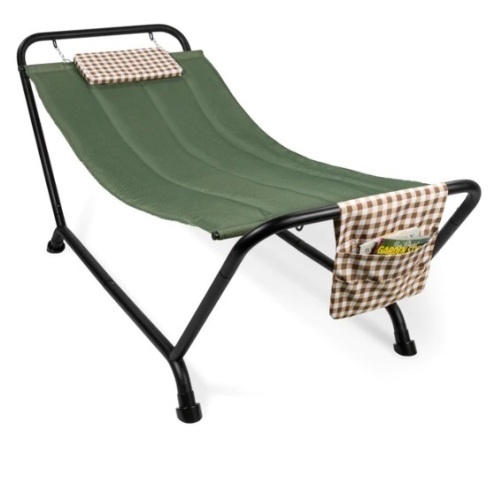 Outdoor Patio Hammock for Backyard, Garden w/ Stand, Pillow, Storage Pockets, Appears New - Lot 373