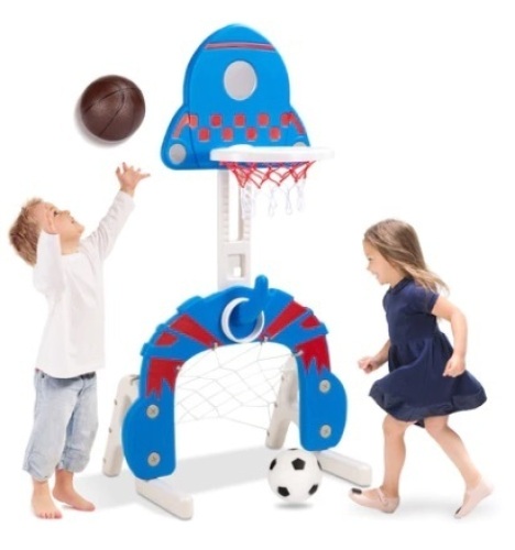 Toddler Activity Center Indoor Outdoor (Basketball, Soccer & Ring Toss) - Lot 14