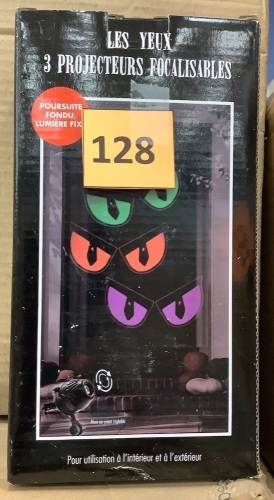 Halloween Decor, Spooky Eyes Light Projector, Set of 3, Indoor/Outdoor Use - Lot 128