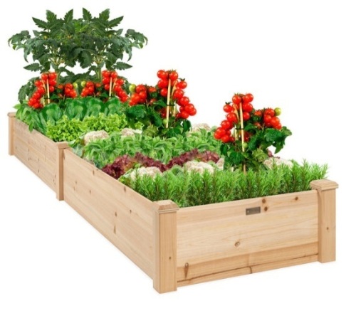 8x2ft Wooden Raised Garden Bed Planter for Garden, Lawn, Yard - Lot 135