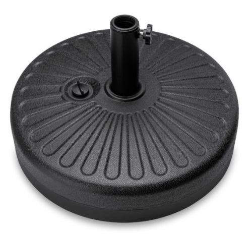 Plastic Patio Umbrella Base Pole Holder Accessory w/ Adjustable Knob - Lot 160