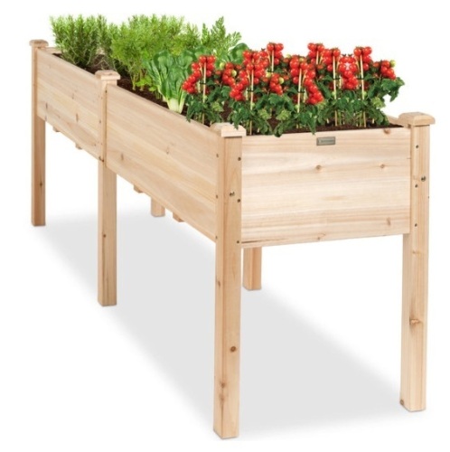 Raised Garden Bed, Elevated Wood Garden Planter Stand - 72x24x30in - Lot 167