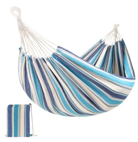 2-Person Brazilian-Style Double Hammock w/ Portable Carrying Bag, Ocean - Lot 174