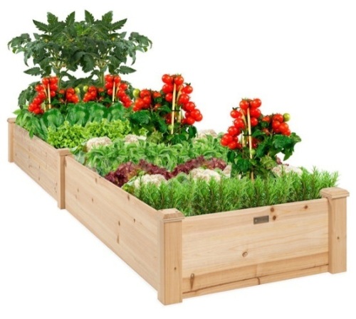 8x2ft Wooden Raised Garden Bed Planter for Garden, Lawn, Yard - Lot 176