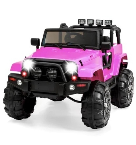 12V Kids Ride-On Truck Car Toy w/ 3 Speeds, LED, Remote, Bluetooth - Lot 27