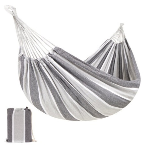 2-Person Brazilian-Style Double Hammock w/ Portable Carrying Bag, Steel - Lot 185