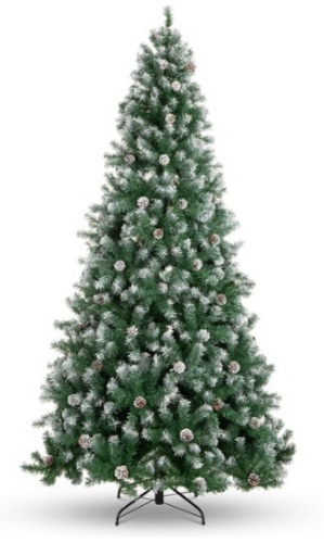 Pre-Decorated Christmas Tree w/ Pine Cones, Flocked Branch Tips, 6ft - Lot 203