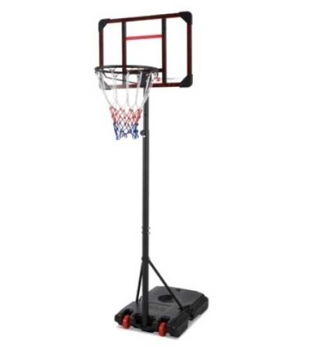 Kids Height-Adjustable Basketball Hoop, Portable Backboard System w/ Wheels - Lot 48