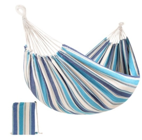 2-Person Brazilian-Style Double Hammock w/ Portable Carrying Bag, Ocean - Lot 226