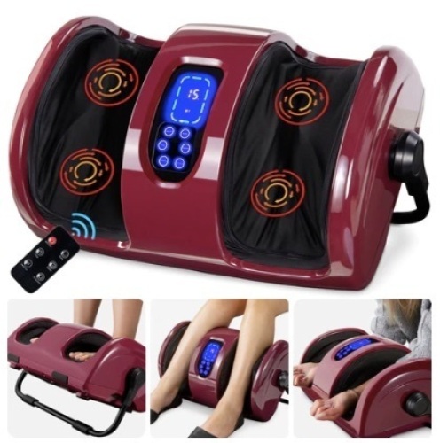 Reflexology Shiatsu Foot Massager w/ High-Intensity Rollers, Remote Control - Lot 82