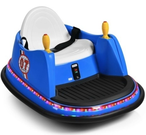 Kids Ride On Bumper Car 6V Vehicle 360° Spin Race Toy w/ Remote Control Navy - Lot 89