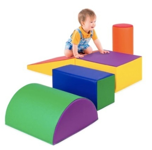 5-Piece Kids Climb & Crawl Soft Foam Shapes Structure Playset - Lot 90