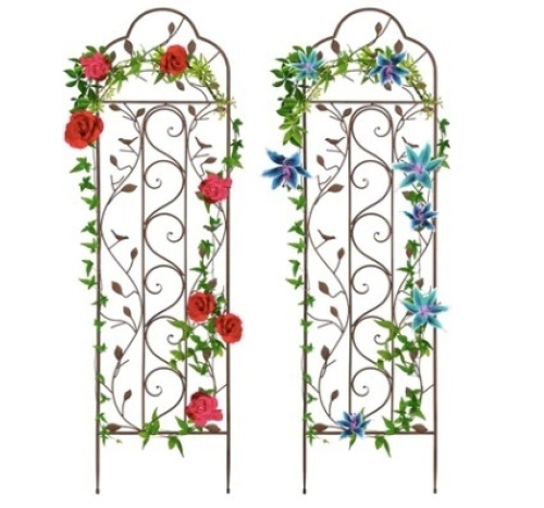 Set of 2 Iron Arched Garden Trellis - Lot 95