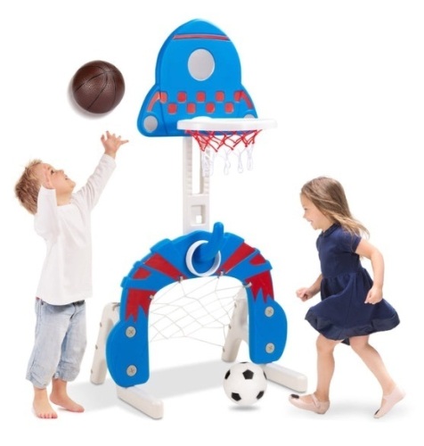 Toddler Activity Center Indoor Outdoor (Basketball, Soccer & Ring Toss) - Lot 303
