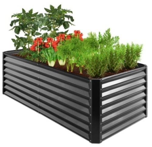 Outdoor Metal Raised Garden Bed for Vegetables, Flowers, Herbs - 6x3x2ft - Lot 357