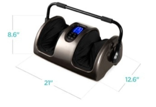 Reflexology Shiatsu Foot Massager w/ High-Intensity Rollers, Remote Control, Gray - Lot 397
