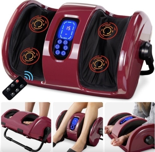 Reflexology Shiatsu Foot Massager w/ High-Intensity Rollers, Remote Control - Lot 414