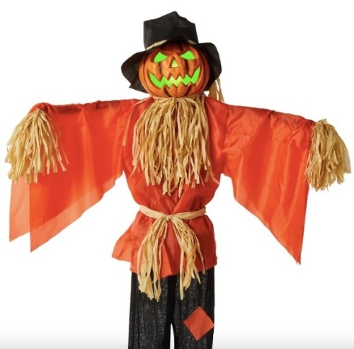 Husker The Corn Keeper Animatronic Scarecrow Halloween Decor w/ LED Eyes - Lot 430