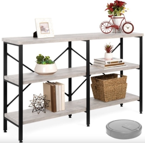 3-Tier Industrial Hallway Console Table for Living Room, Entry Way - 55in - Lot 431