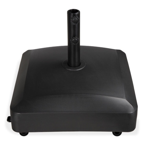 Fillable Mobile Umbrella Base Stand w/ 4 Wheels, 2 Locks, 137lb Capacity, Black - Lot 491