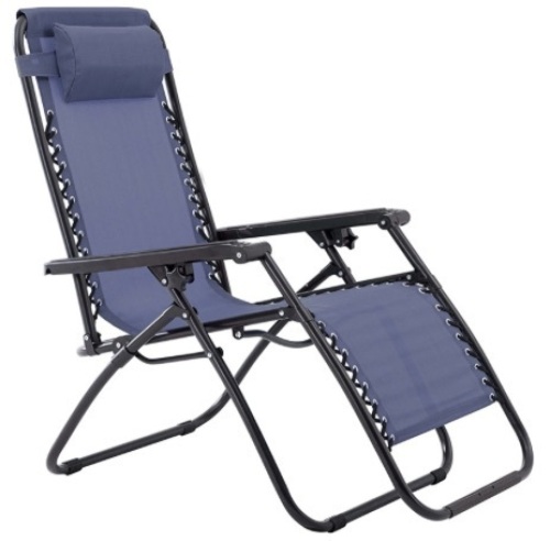 2 Zero Gravity Chairs, Navy Blue - Lot 438