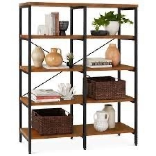 Industrial Bookshelf for Living Room, Walkway w/ Elevated Design - 55in - Lot 3465