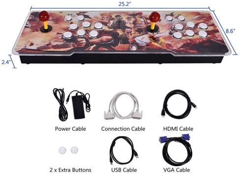 Ai CAR FUN [3333 Games in 1 Arcade Game Console WiFi Function Full HD Retro Video Arcade Game Console 2 Players 3D Pandora's Box with 3333 Retro Games for PC/Laptop/TV/PS3, New in Box, Untested - Lot 9