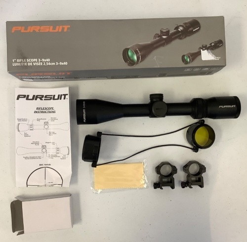 Pursuit Rifle Scope HT 3-9x40mm IR, E-Commerce Return, Untested - Lot 39