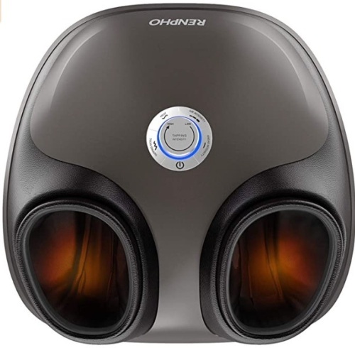 RENPHO Foot Massager with Heat, Multi-Level Setting Electric Shiatsu Feet Massager Machine with Tapping and Deep Rolling Kneading Massage, New, Untested - Lot 97