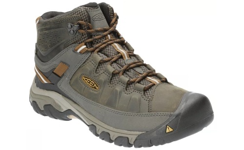 KEEN Targhee III Mid Waterproof Hiking Boots for Men - Black Olive/Golden Brown - 13M, E-Commerce Return - Lot 120