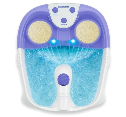 Conair Waterfall Foot Pedicure Spa with Lights, Bubbles, Massage Rollers, New in Box - Lot 123