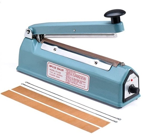 Metronic 8 inch Impulse Bag Sealer Poly Bag Heat Sealer Sealing Machine Heat Seal Closer, E-Commerce Return, Untested - Lot 127